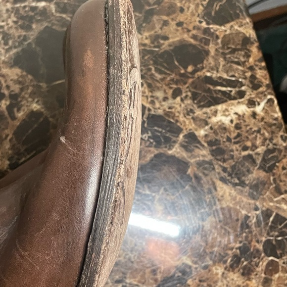 Frye Melissa Logo Boots Saddle Knee Riding Size 8.5 - Picture 10 of 16